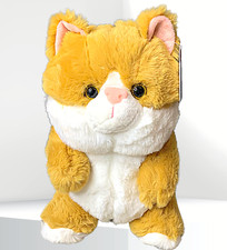 Fat Orange Cat Plush Stuffed Animal Kawaii Realistic Fluffy Pet Persian Cat