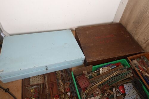 HUGE Early Collection of MECCANO Outfits Sets Joblot Car Plane Parts Wooden Box - Picture 20 of 24