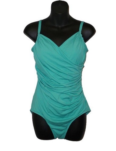 Jantzen Women's One Piece Swimsuit Seafoam Tides NEW with Tag Sz 10 USA Seller - Picture 2 of 12