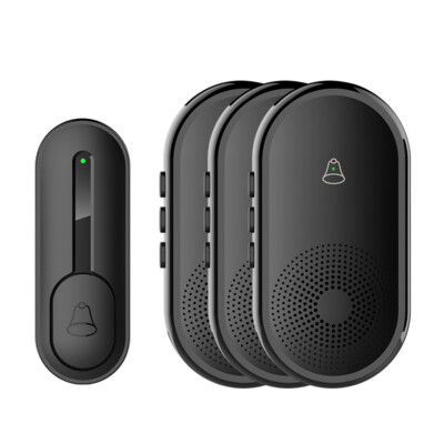1 button to call 3 wireless doorbell receivers at the same time,Cordless,home