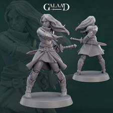 Female Knight - Warrior Fighter - Galaad Miniatures - Dungeons and Dragons