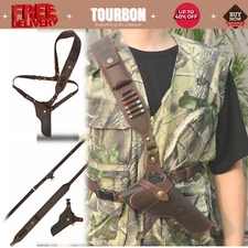 TOURBON 38/9mm/357 Ammo Sling Shoulder Strap Chest Underarm Holster Pistol Carry