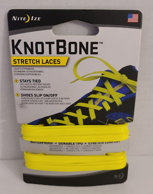 Nite Ize 54'' Knotbone Stretch Laces, Neon Yellow