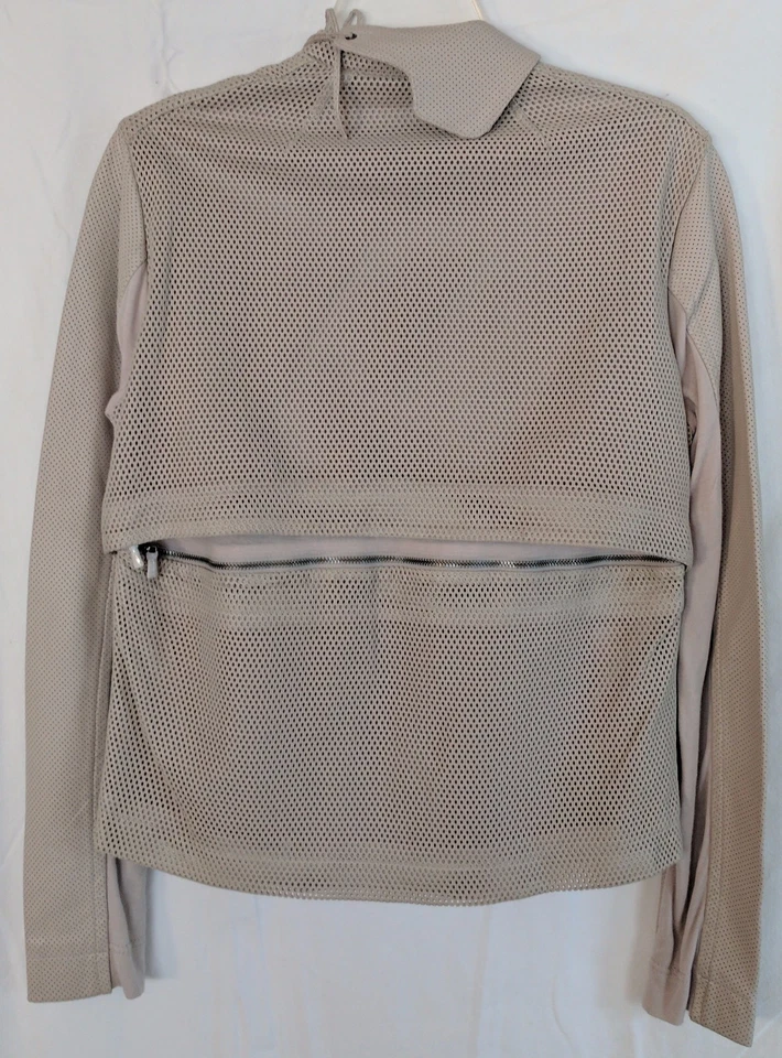 Max Azria Women's Chalk Gray Pocket Zipper Leather Jacket Size XS - Image 3 of 4