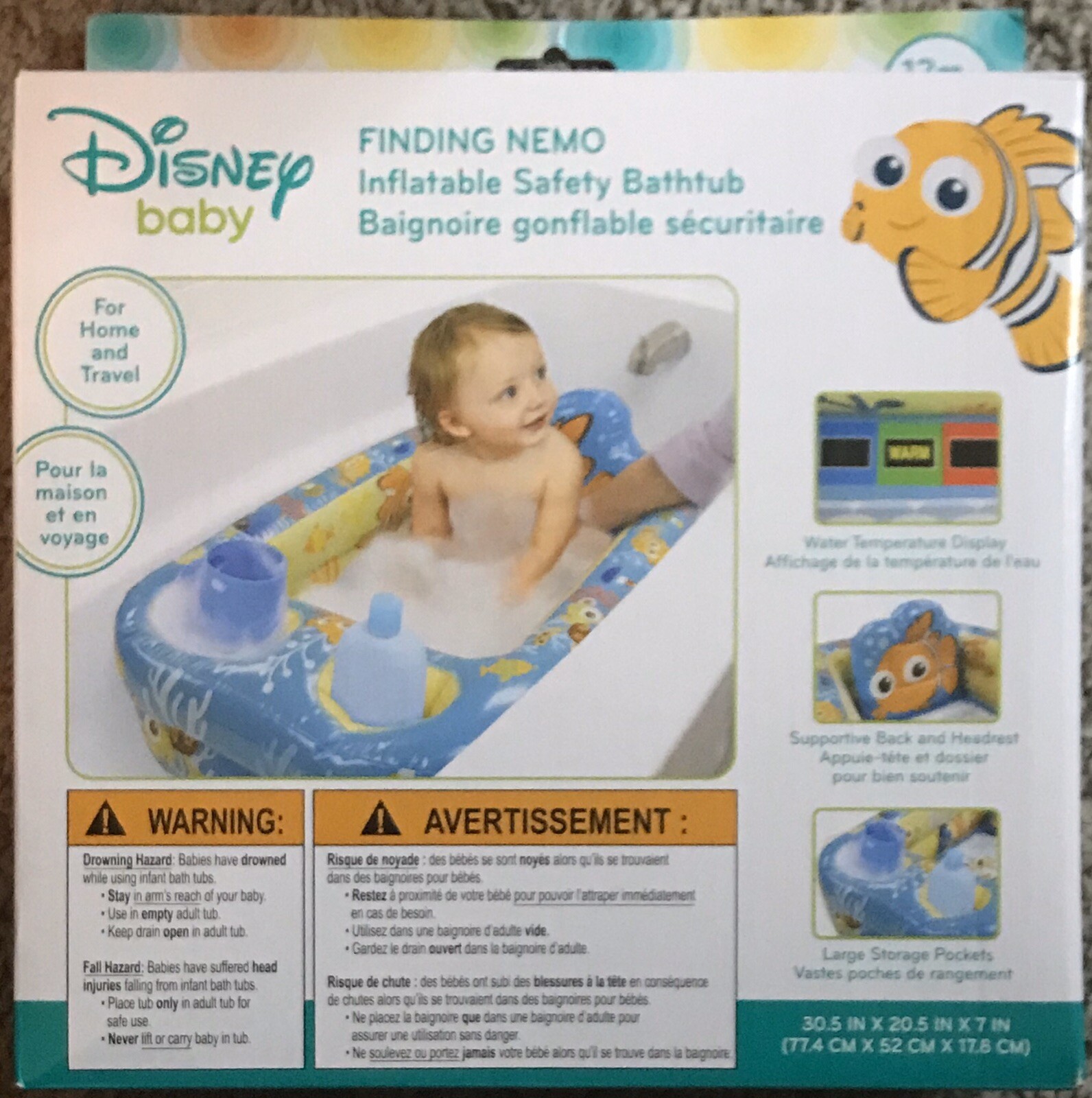 disney nemo inflatable safety bathtub