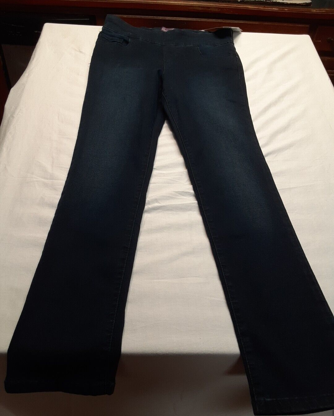 Gloria Vanderbilt Amanda Women's Slim Leg Dark Blue Pull-On Jeans Size 8 NWT