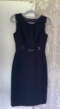 Linea Black Sleeveless Buckle Dress UK 8