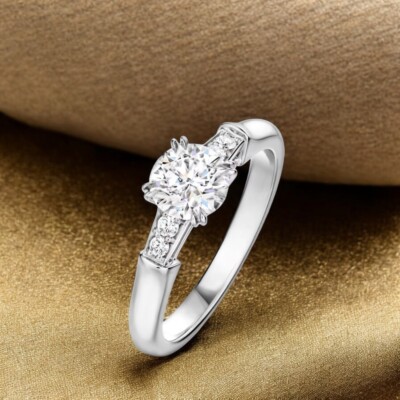 Verlobungsring Diamant 1,20 ct Lab Grown Rundschliff Platin PT950 IGI