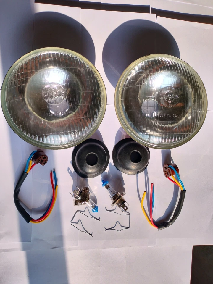 Lucas 7” Umwandlung H4 Scheinwerfer Jaguar XJ6 XJ6C Europäische 1970-1987 Nein - Bild 4 von 4