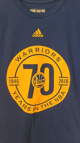 Adidas Go To Tee Herren Medium Golden State Warriors 2016 70 Jahre in NBA Blau - Bild 5 von 6