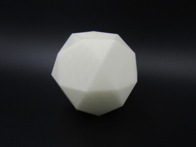 Icosidodecahedron Geometry Math Polygon Shape 3D Printed Model