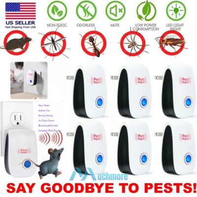 Electronic Pest Reject Control Ultrasonic Repeller Dual Chips Rat Roaches Repel