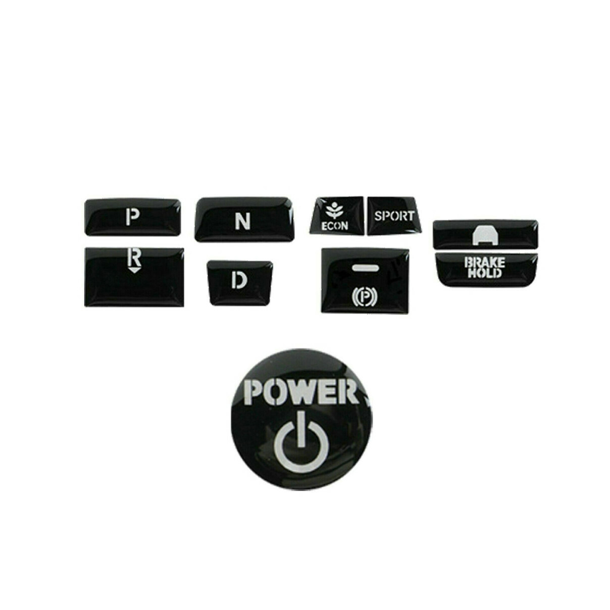 10xGear Shift Switch Button Guard Cover Glossy Black For 2018-21 Honda Accord