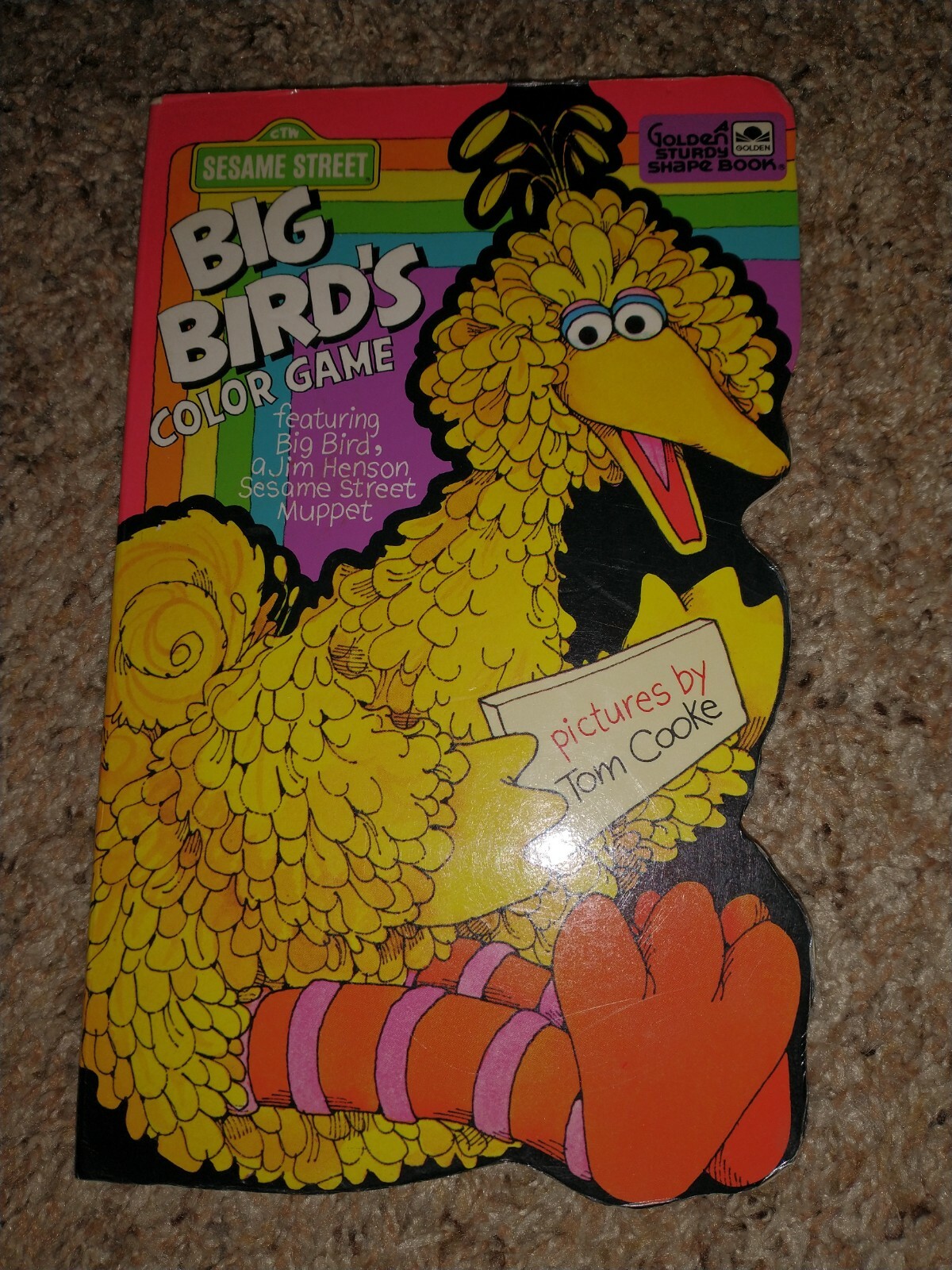 Vintage Big Bird's Color Game Sesame Street 1980 Golden Sturdy Shape Book  33500980121 | eBay