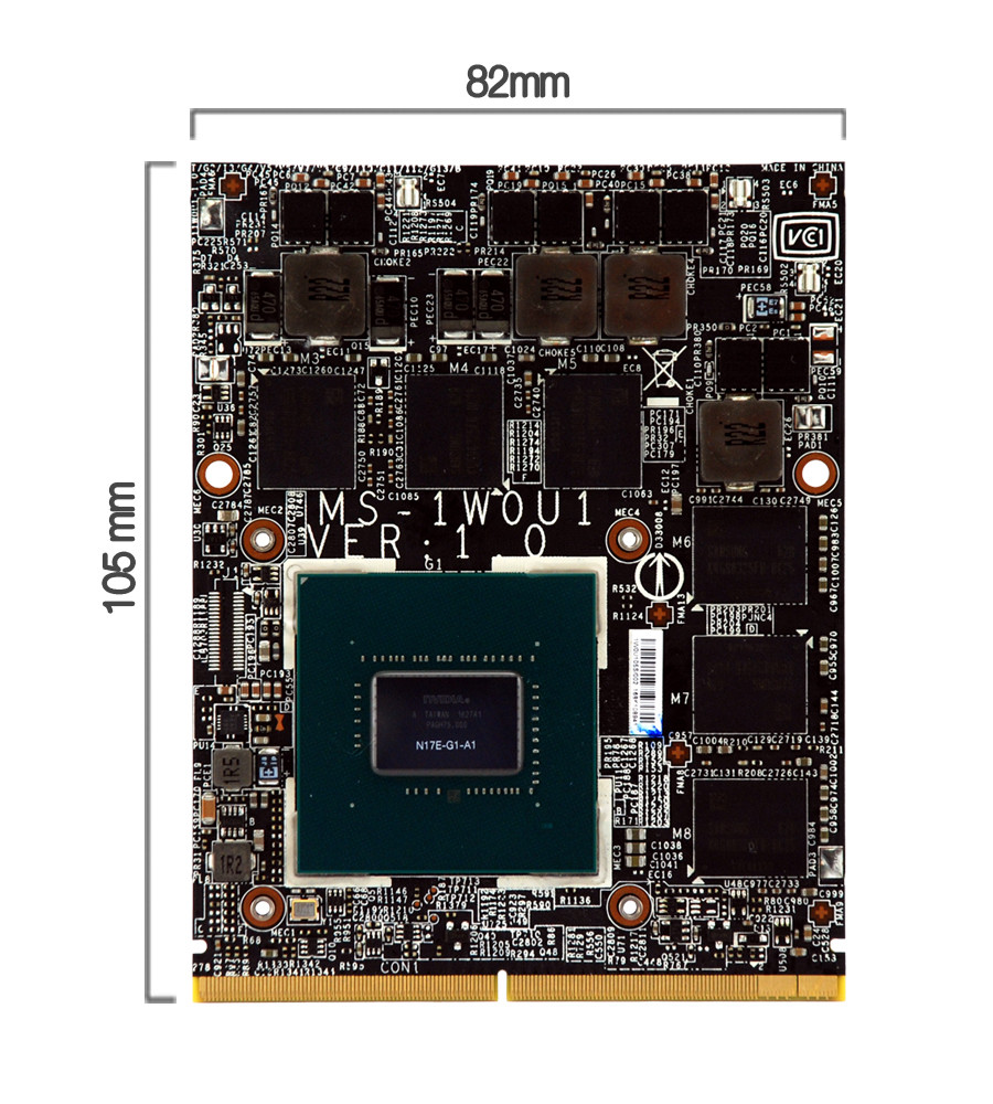 NVIDIA GeForce GTX 1060; 6GB DDR5; MXM3.0b; 82x105mm; for NVIDIA GeForce GTX 1060; 6GB DDR5; MXM3.0b; 82x105mm; for