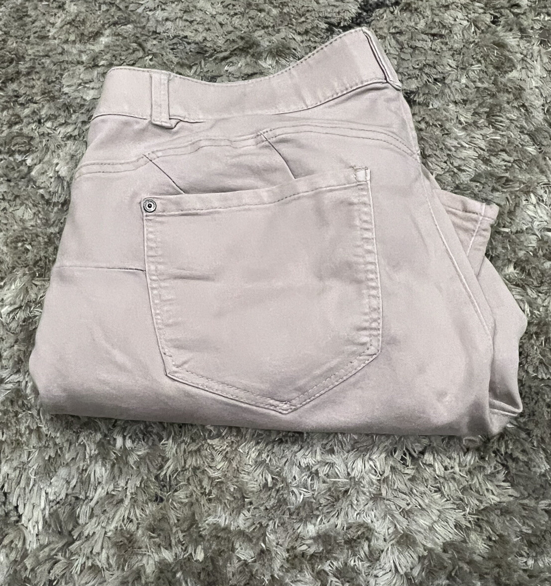 Democracy AB Solution Jeans 18 W Mid Rise Skinny Fit Tan  Denim Stretch Women's