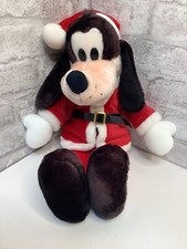 Disney Vintage Goofy Santa Claus Christmas 19  Plush Stuffed Animal Lovey WDW