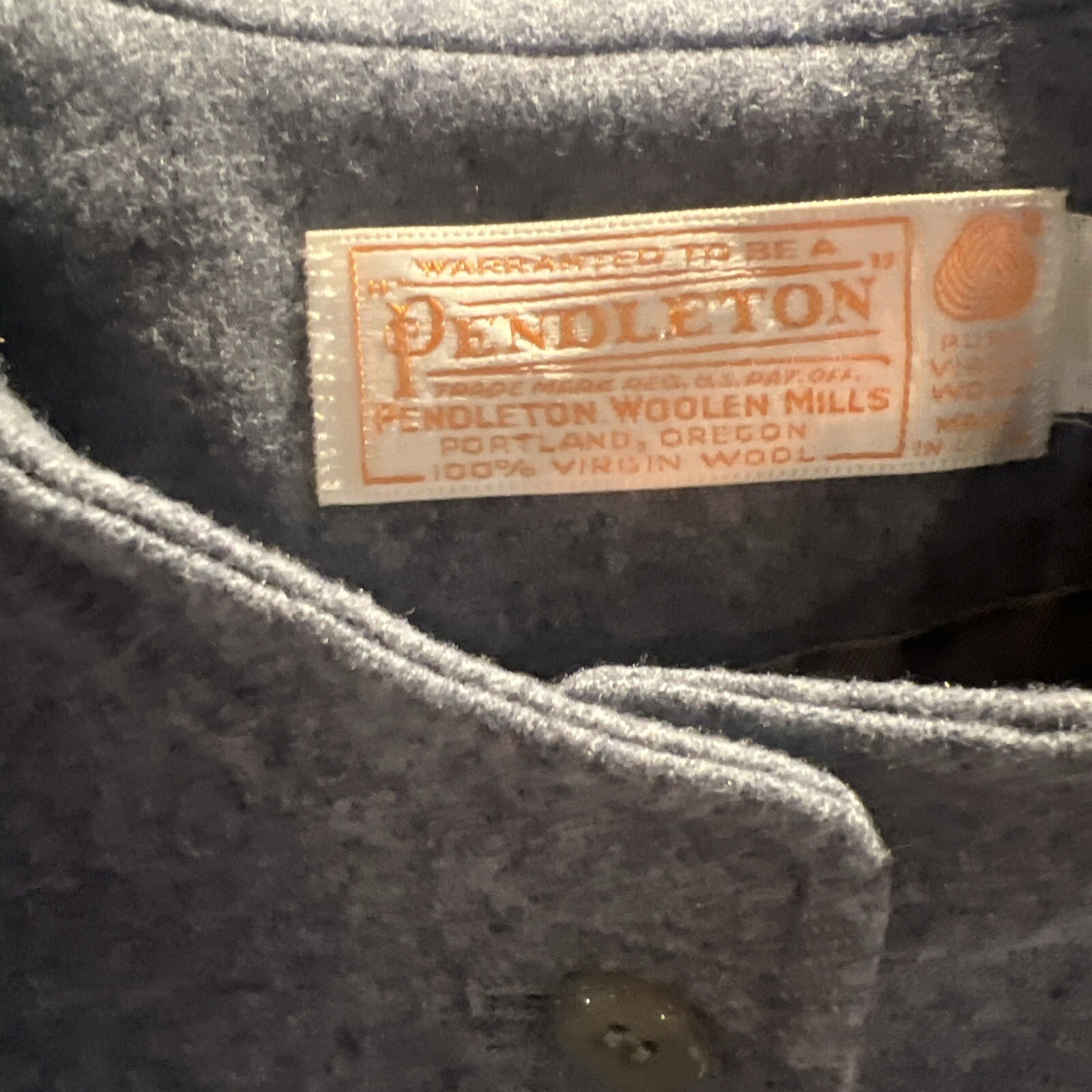 Pendleton Wool Mandarin blazer Jacket Medium Butt… - image 2