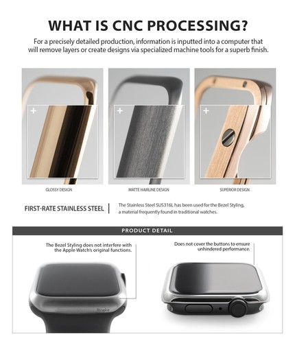 For Apple Watch Series 3 / 2 / 1 Case (38mm, 42mm) | Ringke Bezel Styling Cover - Picture 21 of 228