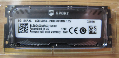 Crucial Ballistix Sport LT 2400 MHz Ddr4 Dram Laptop Gaming Memory