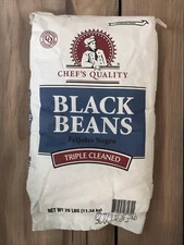 25 Lbs Chef’s Quality Black Beans  New Triple Cleaned