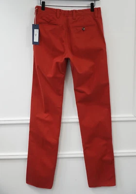 Hommes Suitsupply Pantalon Chino Coton Rouge Décontracté Taille EU44 UK/US34 - Photo 1/4