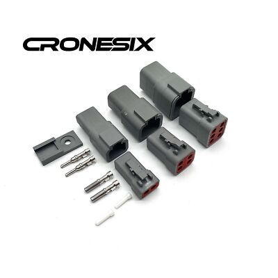 DEUTSCH DTP Kompatibel 25A 12V KFZ Crimp Stecker Steckverbinder 2/ 4/ 6 Polig