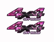 4x4 Off Road Pink Obliteration Camo Decals Truck Bed Stickers 2 Pack Km002orbx