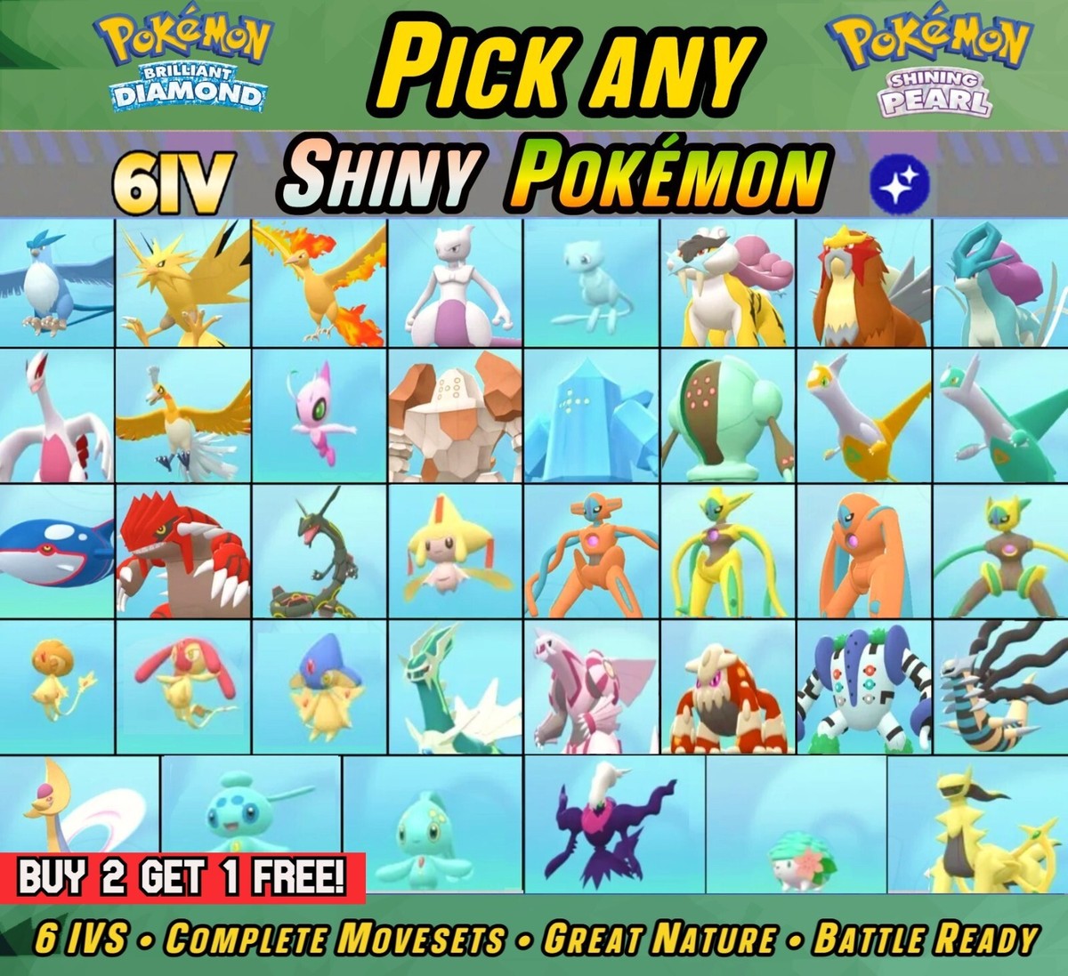 Jeu Pokémon Metamorph Shiney 6 IV Diamant Et Perles - édition Nintendo Switch, Neuf Sous Film