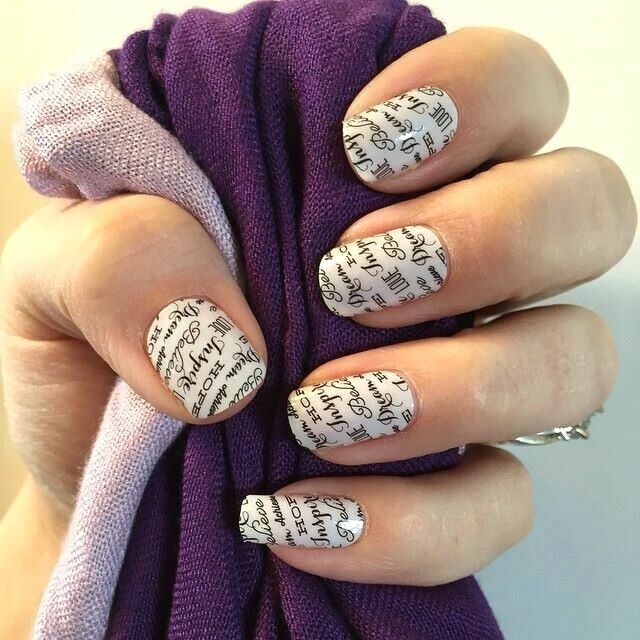 Jamberry Nail Wraps ~ HALF SHEET ~ WORD TO THE WISE 