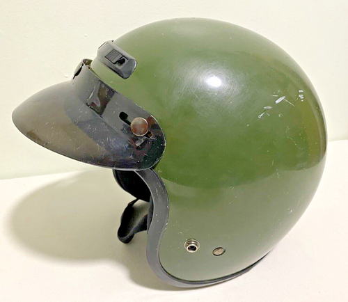 Arthur Fulmer Helmet AF-25 DOT GREEN Open Face Visor Motorcycle Helmet - Picture 3 of 16