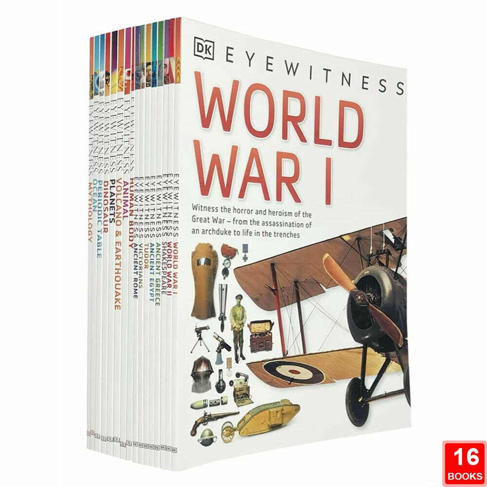 DK Eyewitness 16 Books Collection Set Human Body, Ocean, Volcano & Earthquake