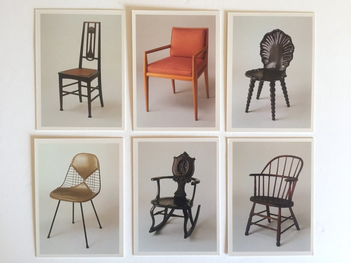 RARE VTG FAMOUS DESIGNER CHAIRS COLLECTORS MUSEUM TRADING CARDS