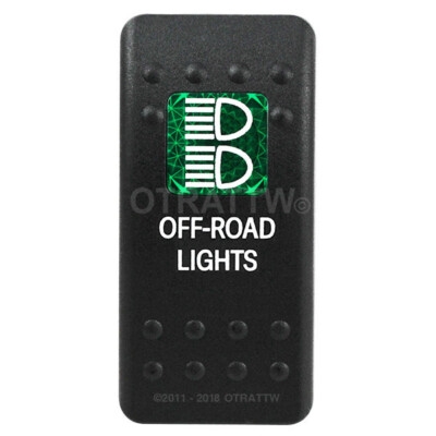 OTRATTW Carling Technologies Contura II Rocker only, OFF-ROAD LIGHTS, GREEN LENS