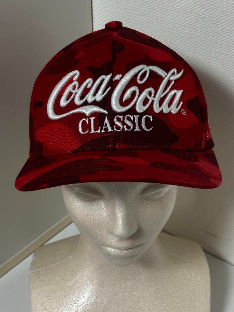 A Bathing Ape × coca cola カモフラキャップ　新品 BAPE Coca Cola Camo Snapback Hat Red Men's - US