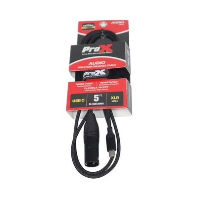 Pro X Pro X 5FT USB-C to XLR Male Audio Cable   Smartphone and Laptop to Mixer
