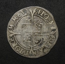 ELIZABETH I. 1562 SIXPENCE. MM PHEON