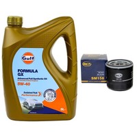 MotoröL Set Gulf Formula GX 5W-40 5 Liter + ÖLfilter FüR Alfa Romeo Fiat Lancia