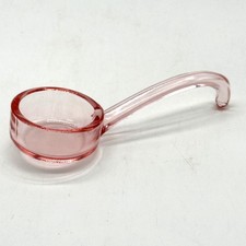 Vtg Cambridge Pink Depression Glass Mayonnaise Ladle w/Flat Bottom Spoon