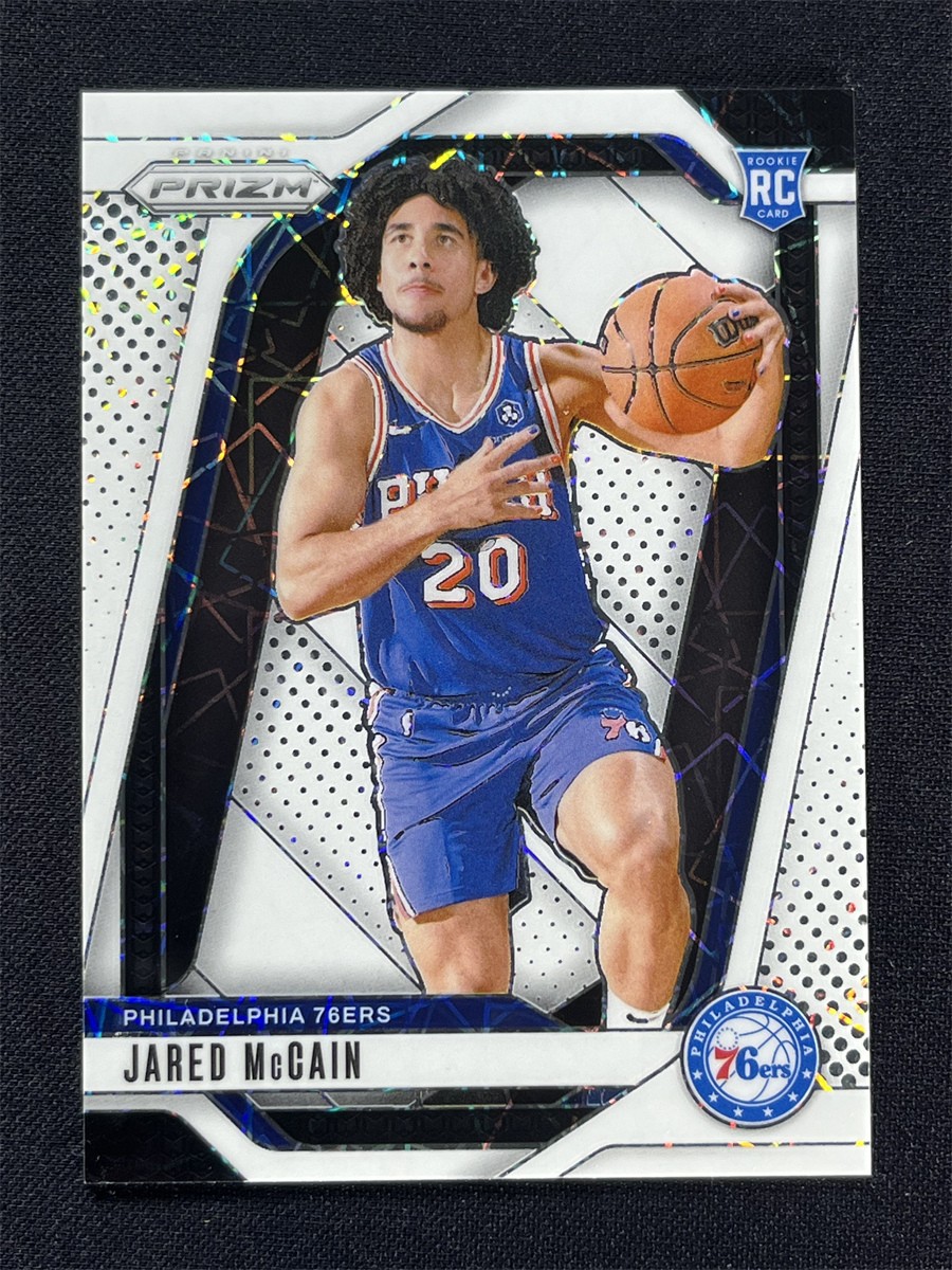 2024-25 Panini Prizm Jared Mccain #222 White Lazer Prizm Rookie RC 76ers /275