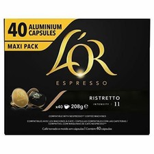 Ristretto Coffee Pods x40 Intensity 11 (Pack of 1, Total 40 Capsules) 0.31 per lighter