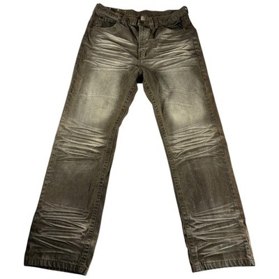Vintage Brooklyn Xpress Jeans Mens 36x34 Brown Whiskering Denim Straight Leg