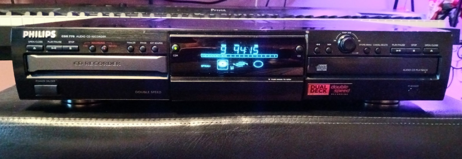 Philips CDR778 Dual Audio CD Recorder/Player  With Manual an
