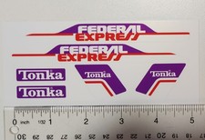 Tonka Federal Express Stickers For Tiny Tonka Learjet Airplane Lear Jet FedEx