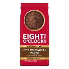 Eight O'Clock 100 Colombian Peaks Ground Coffee Medium Roast 30 oz