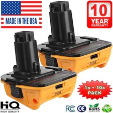 1-10X 18V To 20V MAX DCA1820 Adapter Converter For DEWALT 20 Volt Li-ion Battery