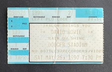 1990 David Bowie Concert Ticket Stub 5/26/90 Sound + Vision Tour Dodger Stadium