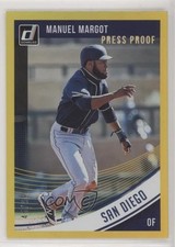 2018 Panini Donruss Press Proof Gold 43/99 Manny Margot Manuel Margot #114 s3g
