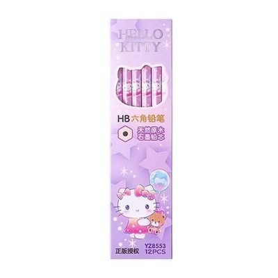 Hello Kitty Bleistift 12x Stück - Hell-Lila Original Sanrio Kawaii Manga NEU