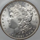 1887 Morgan Silver Dollar MS66 NGC